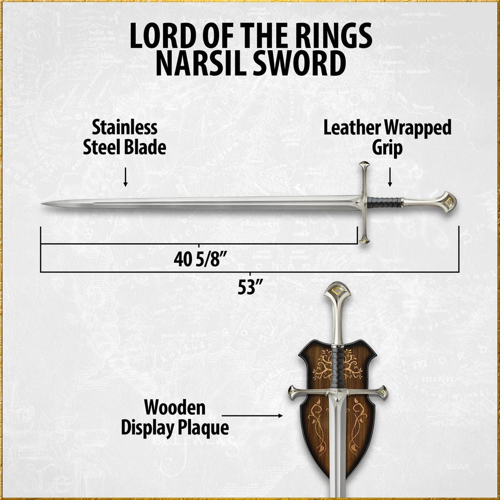 Lord of the Rings Replica 1/1 Narsil Sword of Elendil | Planet Fantasy
