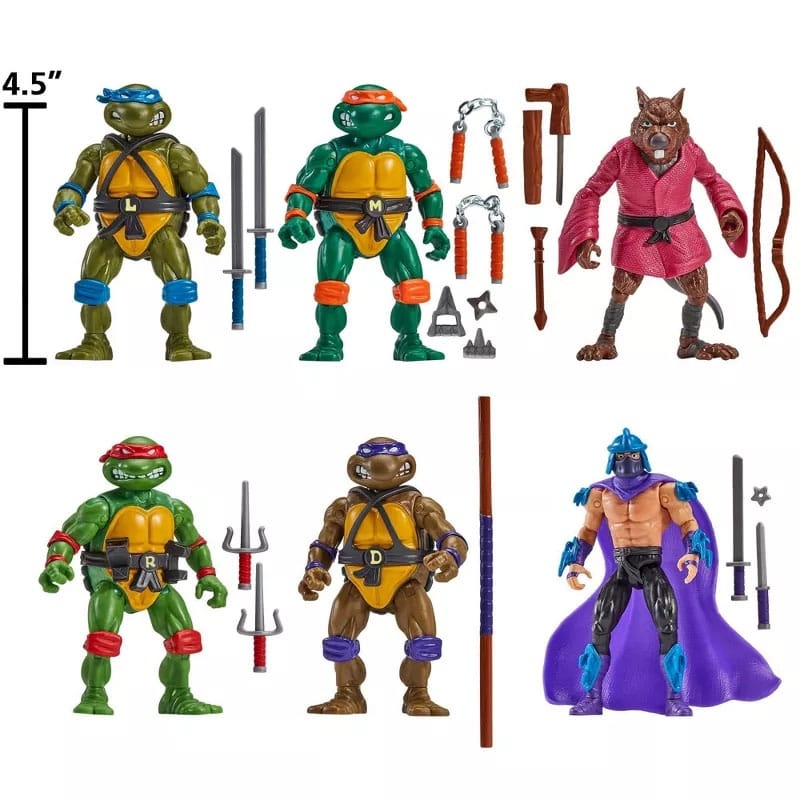 【1体あたり¥1800】 TMNTフィギュア 5体セット Teenage Mutant Ninja Turtles Action Figures Set 1988 Rema
